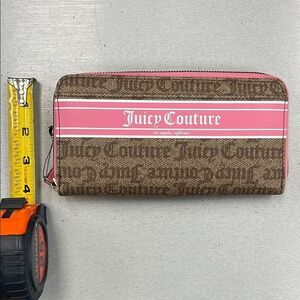 Juicy Couture Pink and Brown Logo Wallet